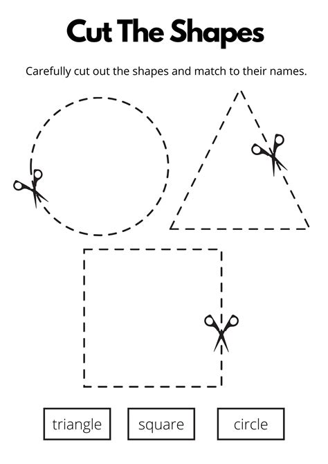 Cutting Shapes Printable